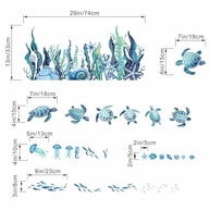 Adesivos de Parede de Tartarugas Marinhas - Decoração Temática Oceânica para Quarto Infantil - imagem 3