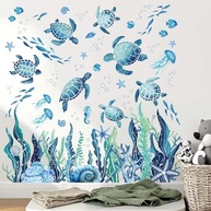 Adesivos de Parede de Tartarugas Marinhas - Decoração Temática Oceânica para Quarto Infantil - imagem 2