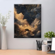 Arte de Parede Estrelada em Tela 20x25cm - Céu Noturno Decorativo para Quarto e Sala - imagem 5