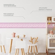 Adesivo de Parede Infantil Dinossauro Rosa - Decoração Lúdica para Quarto de Menina - imagem 5