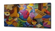 Quadro Decorativo Abstrato em Canvas 130x60 cm | Arte Moderna para Sala, Quarto e Escritório - imagem 5