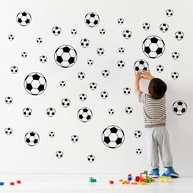 Adesivos de Futebol para Quarto Infantil - 52 Peças Decorativas Fáceis de Aplicar - imagem 1