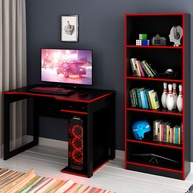 Quarto Gamer Preto/Vermelho: Seu Setup Completo! - imagem 1