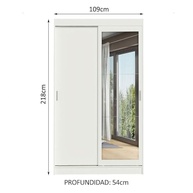 Guarda-Roupa Solteiro Madesa Tokio 2P com Espelho e 2 Gavetas – Organize seu Quarto com Estilo - imagem 4