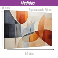 Quadro Decorativo em Canvas Abstrato Moderno - Arte Azul e Dourado para Sala, Quarto e Hall - imagem 4