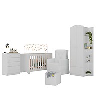 Quarto Infantil Completo MP4086: Berço, Poltrona e Puff - imagem 1