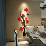 Adesivo de Parede 3D em Acrílico - Decoração Romântica e Moderna para Sala e Quarto - imagem 4