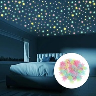 Adesivos de Parede que Brilham no Escuro - 100 Estrelas Luminosas para Decoração de Quarto e Sala - imagem 1