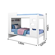 Beliche Floripa Branco com Nicho – Espaço e Estilo no Quarto - imagem 2