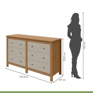 Cômoda 6 Gavetas Maggiore New: Organização e Estilo no Quarto - imagem 2