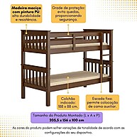 Beliche de Solteiro Madeira Maciça: Otimize o Quarto! - imagem 2