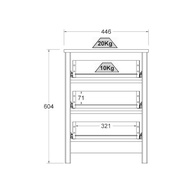 Mesa de Cabeceira Ditália 3 Gavetas DM-111 – Design Moderno e Organização Inteligente para Seu Quarto - imagem 5
