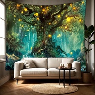Tapeçaria de Parede Cenário Florestal - Decoração Natural para Sala, Quarto e Escritório - imagem 1