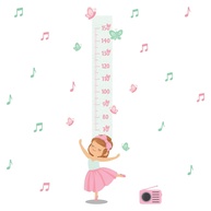 Adesivo de Parede Infantil Bailarina Régua 155cm - Kit com 51 Peças para Quarto de Menina - imagem 1