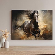 Quadro Decorativo Pintura de Cavalo 130x90cm - Arte Moderna para Quarto e Sala - imagem 5