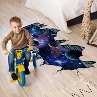 Decalques de Parede Espaciais 3D para Quarto Infantil - Galaxy 3D Adesivos Removíveis 58x89 cm - imagem 5