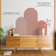 Adesivo de Parede Geométrico Quatro Arcos Lavável - Estilo Minimalista para Sala e Quarto - imagem 5