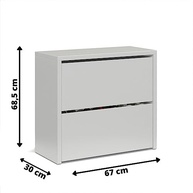 Sapateira Organizadora Basculante com 2 Gavetas - Design Moderno para Hall e Quarto (Cinza/Nature) - imagem 4