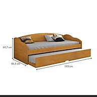 Bicama Solteiro Funny III Cinamomo – Espaço e Estilo no Seu Quarto - imagem 2