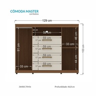 Cômoda Master 2 Portas: Organize Seu Quarto! - imagem 2