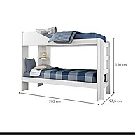 Beliche Solteiro Branco Indy: Otimize Seu Quarto! - imagem 2