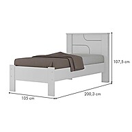Cama Solteiro Pérola Cacau: Estilo e Conforto para Seu Quarto - imagem 2