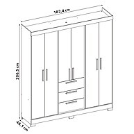 Guarda-Roupas Casal 6 Portas: Espaço e Estilo para Seu Quarto - imagem 2