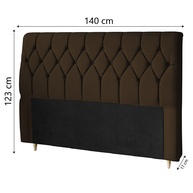 Cabeceira com Calçadeira Istambul Casal Chocolate: Transforme seu Quarto - imagem 2