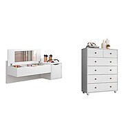 Quarto Solteiro Completo: Cômoda e Penteadeira Espresso - imagem 1