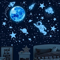 Estrelas Brilhantes para Teto - 1008 Peças com Lua e Planetas | Decoração Espacial para Quarto Infantil - imagem 1