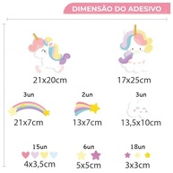 Kit de Adesivos Unicórnio para Quarto Infantil - Decoração Fofa e Segura - imagem 4