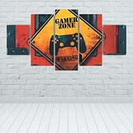 Quadros Decorativos MDF Gamer Zone Warning Area - Estilo Game para Sala e Quarto - imagem 3