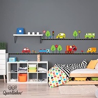 Adesivo Decorativo Infantil Carros na Cidade - 29 Peças para Quartos Criativos - imagem 3