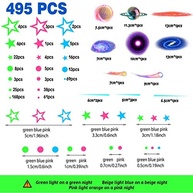 518 Adesivos que Brilham no Escuro - Estrelas e Planetas para Decoração de Quarto Infantil e Galáxia - imagem 3