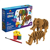 Quebra-Cabeça 3D Safari Xalingo: Monte e Pinte! - imagem 1