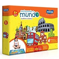 Quebra-Cabeça Conhecendo o Mundo 120 Peças – Toyster - imagem 1