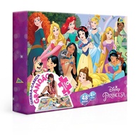 Quebra-Cabeça Disney Princesas: 48 Peças Gigantes! - imagem 1