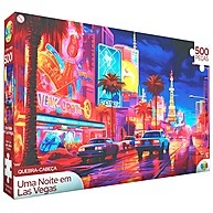 Quebra-Cabeça Las Vegas 500 Peças – Paisagem Noturna dos EUA - imagem 1