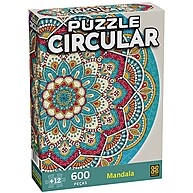 Quebra-Cabeça Mandala 600 Peças: Desafio e Relaxamento! - imagem 1