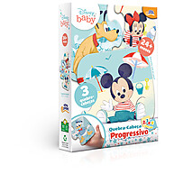 Quebra Cabeça Mickey Baby Progressivo (2/3/4 Peças) - Toyster 8068 - imagem 1