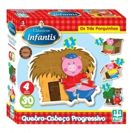 Quebra-Cabeça Os Três Porquinhos: Diversão e Aprendizado! - imagem 1