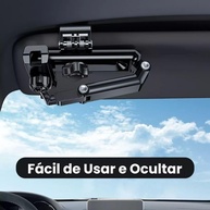Suporte Veicular 360° para Celular: Rotação Total e Fixação Segura no Quebra-Sol - imagem 3