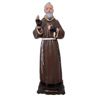 Imagem de São Padre Pio em Borracha Inquebrável - 20 cm | Detalhes Ricos e Resistente a Quedas - imagem 1