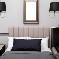 Cabeceira Cama Box Queen 8 Módulos Estofada Modular Bege - Design Moderno e Conforto Total - imagem 3