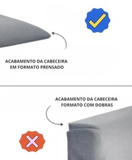 Cabeceira de Cama Queen Size 1,60x45 Cinza Ane - Modernidade e Conforto para seu Quarto - imagem 4