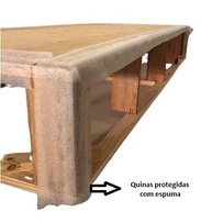 Base Box Queen Bipartida em Suede Bege - Design Moderno e Praticidade - imagem 5