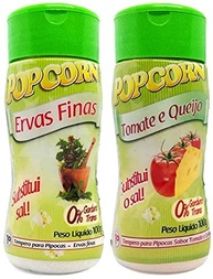 Temperos P/ Pipoca Popcorn Cx 12 Frascos. 6 Ervas Finas - 6 Tomate e Queijo - imagem 2
