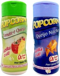 Temperos P/ Pipoca Popcorn Cx 12 Frascos. 6 Tomate e Queijo - 6 Queijo Nacho - imagem 1