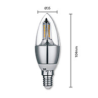 Kit 10 Lâmpadas LED Vela E14 4W Branco Frio ou Quente - imagem 2