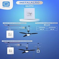 Controle de Ventilador e Lâmpada Qualitronix QV372 – Controle Remoto Inteligente para Ambientes Conectados - imagem 5